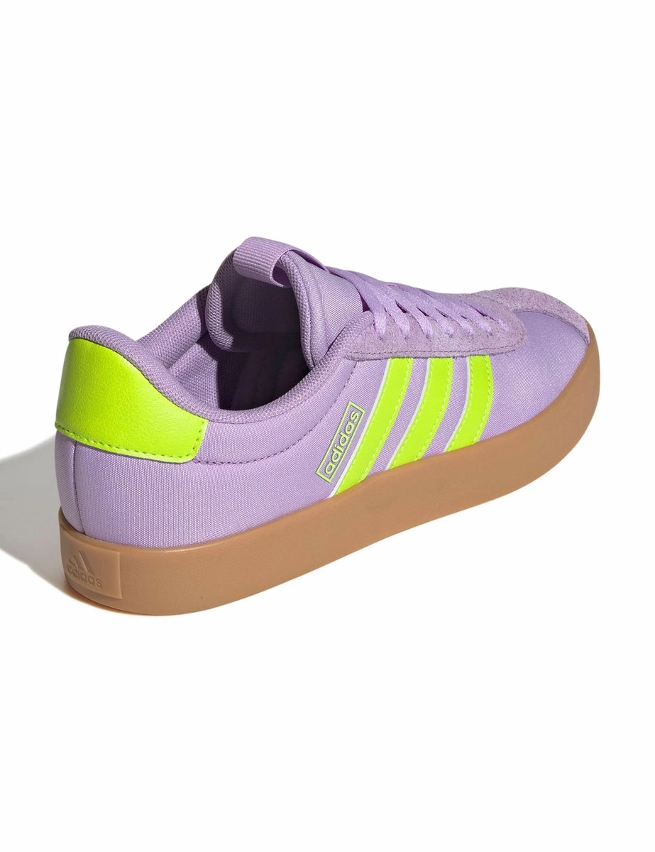 VL Court 3.0 Shoes - Powder Plum/Solar Slime/Lucid Lemon Adidas Tim Duncan Basketball Shoes