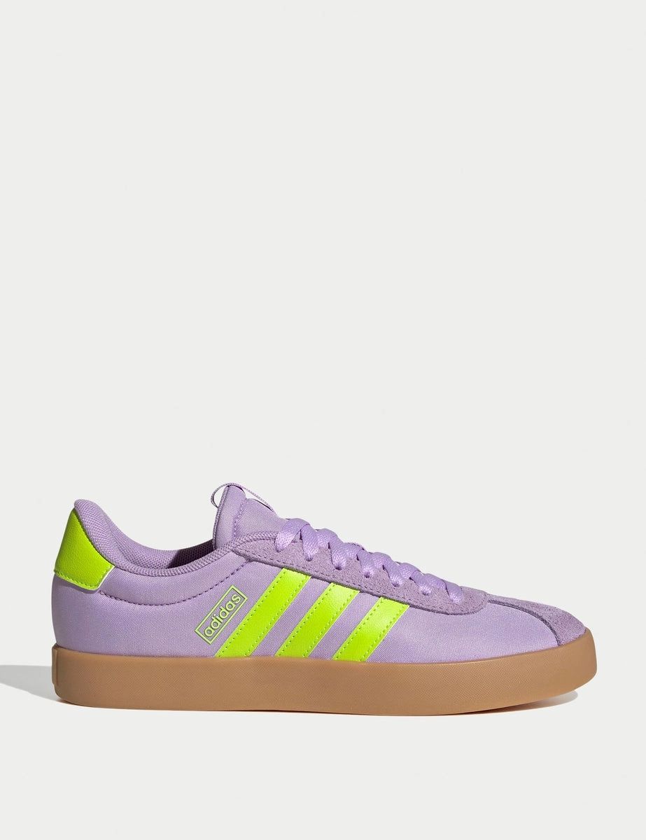 Torsion Shoes Adidas VL Court 3.0 Shoes - Powder Plum/Solar Slime/Lucid Lemon
