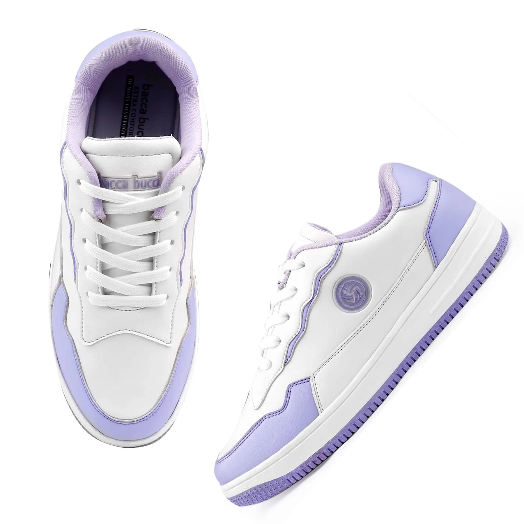 Bacca Bucci INFINITY Low Top Flat Sole Fashion Women's Sneakers Best Flat Shoes For Gym