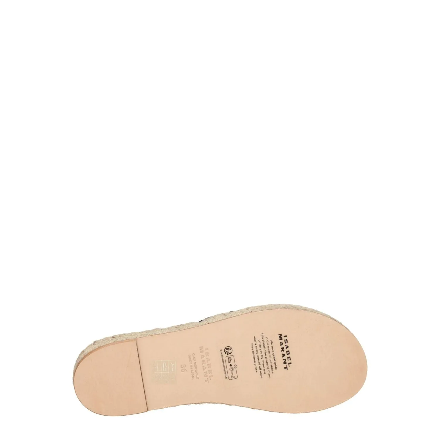 Lifting Flat Shoes Isabel Marant Black Leather Flat Sandals