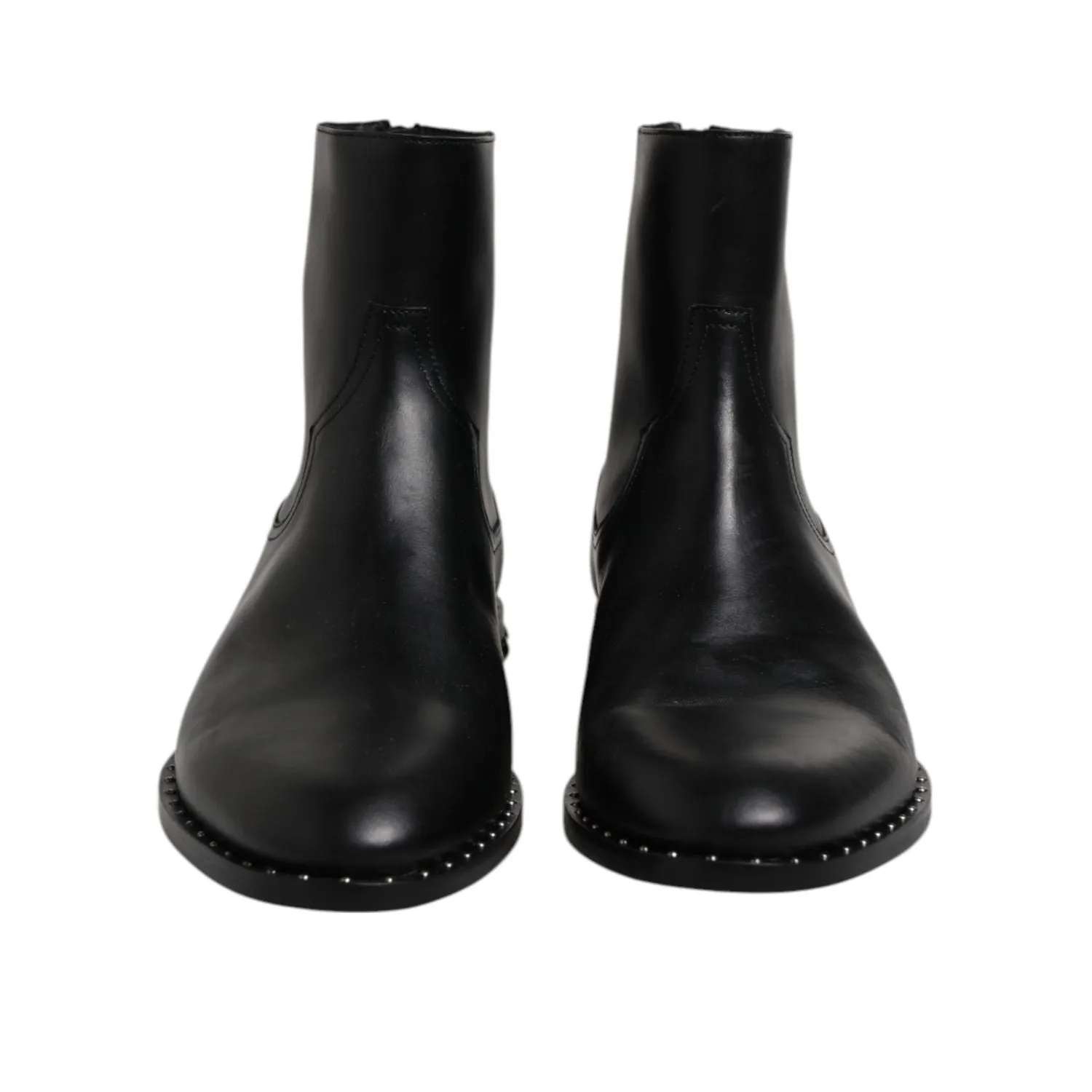 Tractor Supply Rain Boots Dolce & Gabbana Black Leather Logo Ankle Boots Studded Shoes