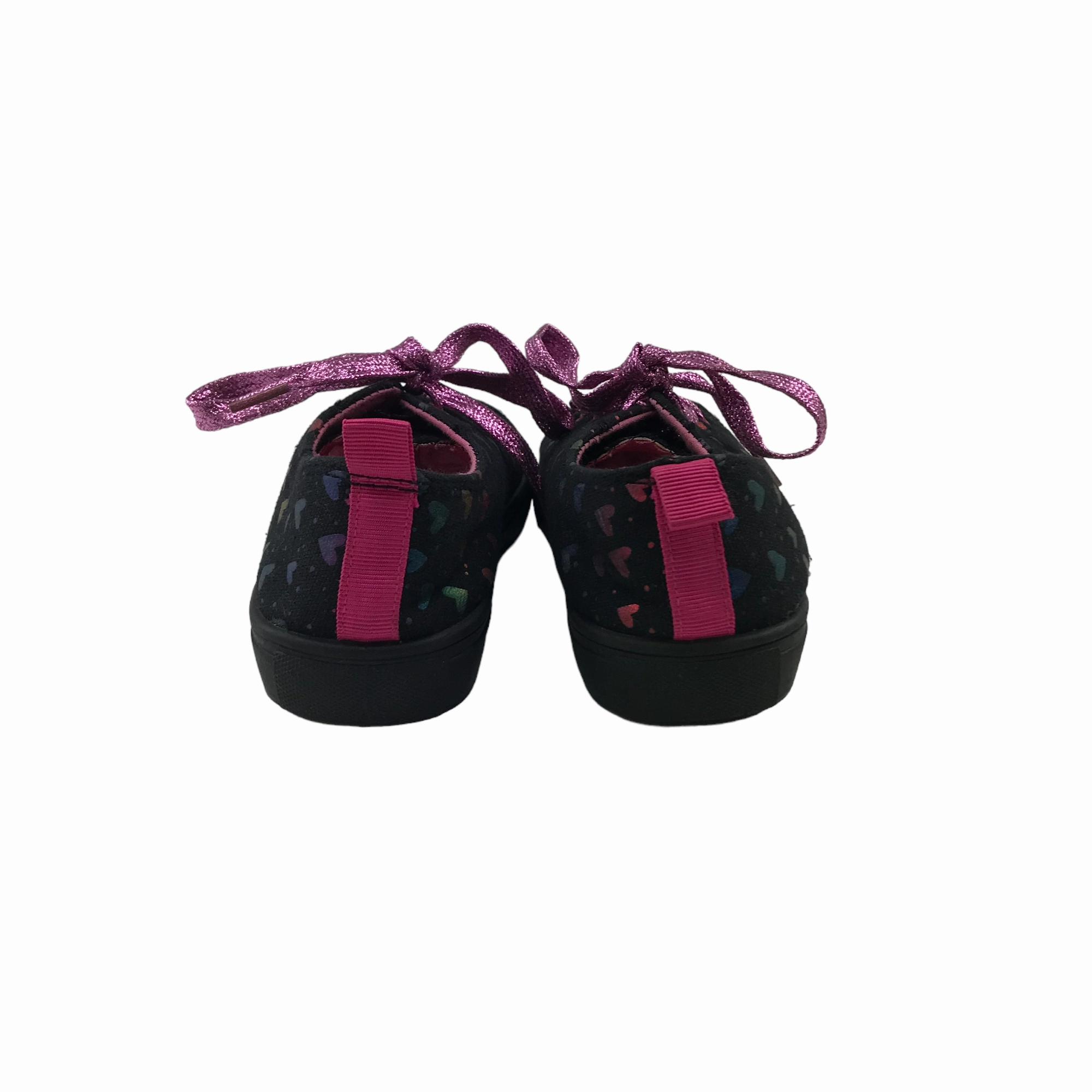 Formal Shoes With Casual Clothes Nanette Lepore Trainers Size 1 Black Multicoloured Heart Print