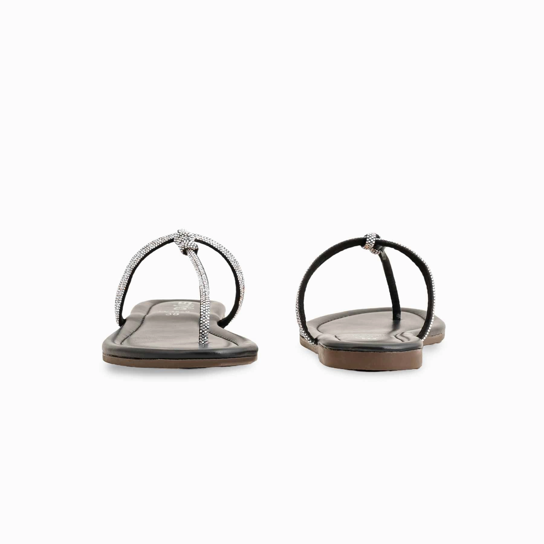 Black Casual Chappal For Women CL1959 Casual Ecco Shoes