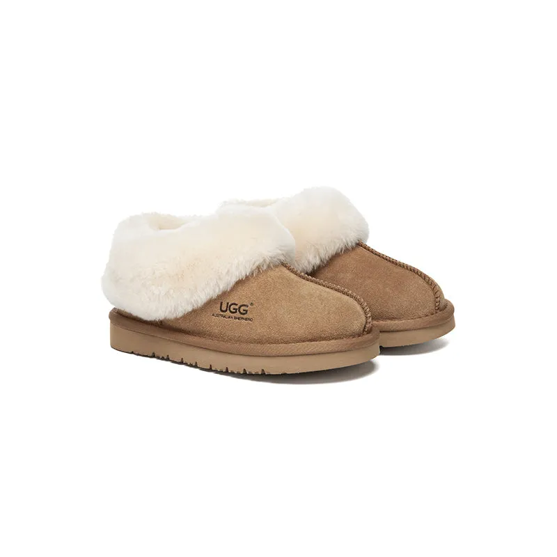 Furby Slippers AUSTRALIAN SHEPHERD UGG Slippers Kids Sheepskin Wool Ankle Homey