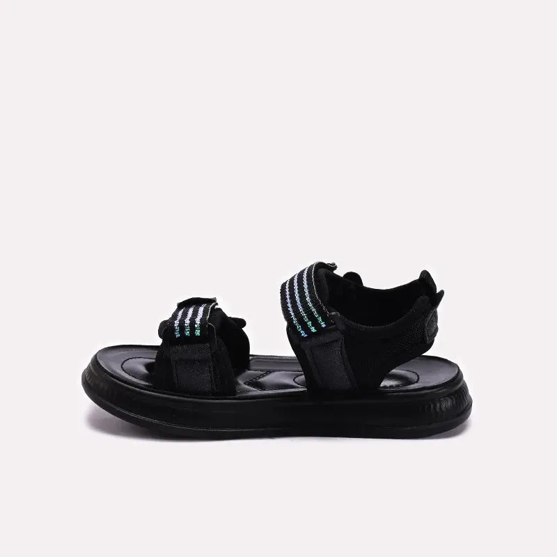 Bridesmaid Shoes Flat Black Casual Sandal 0721073
