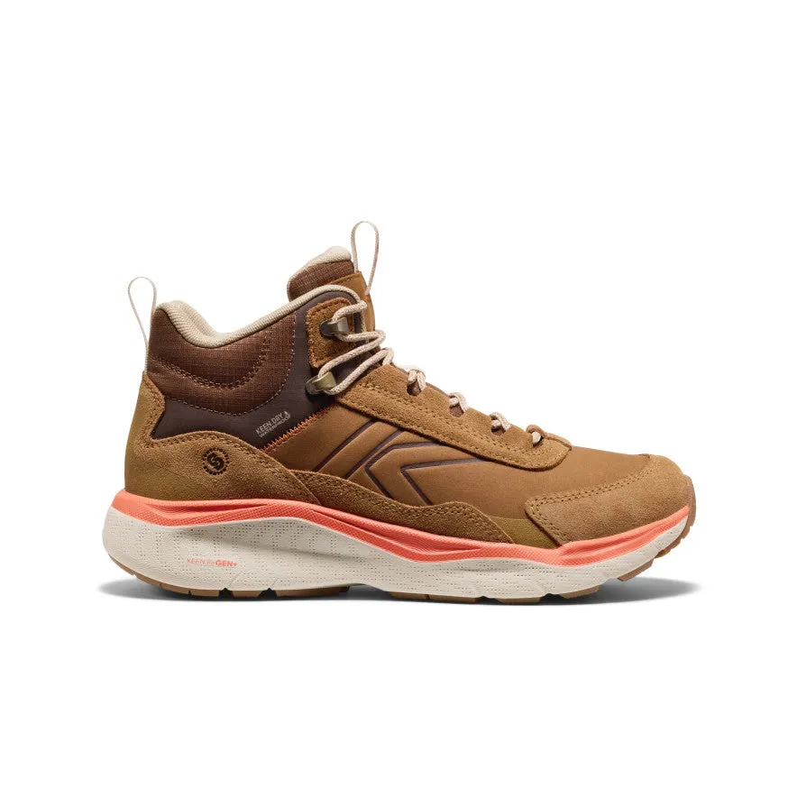 Carbon Trail Shoes Women's Leiki Waterproof Leather Hiking Boot  |  Chipmunk/Birch