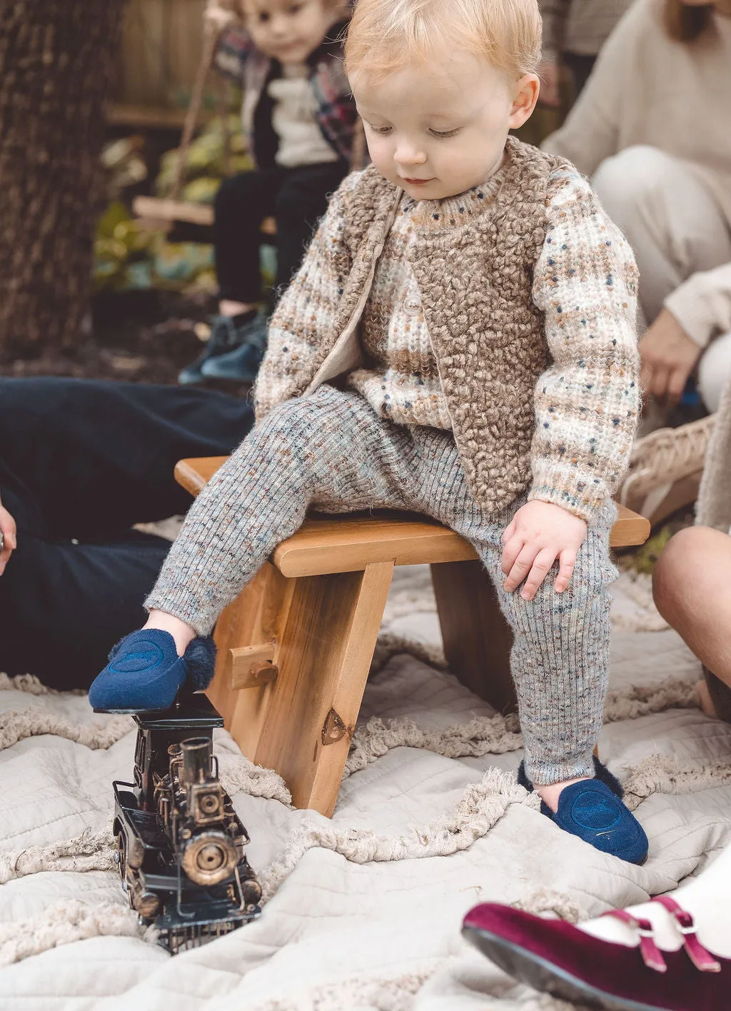 Wool Slippers - Soft and Rubber Sole Solarsoft Slide