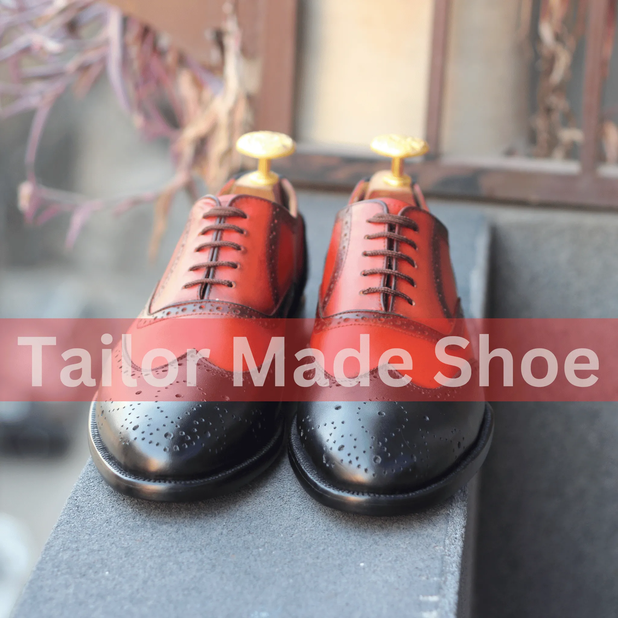 Mens Classic Two-Tone Oxford Leather Shoes  Handmade Luxury Design Elegant Wingtip Leather Oxfords  Perfect Formal Dress Shoes Patent Leather Knee Boots