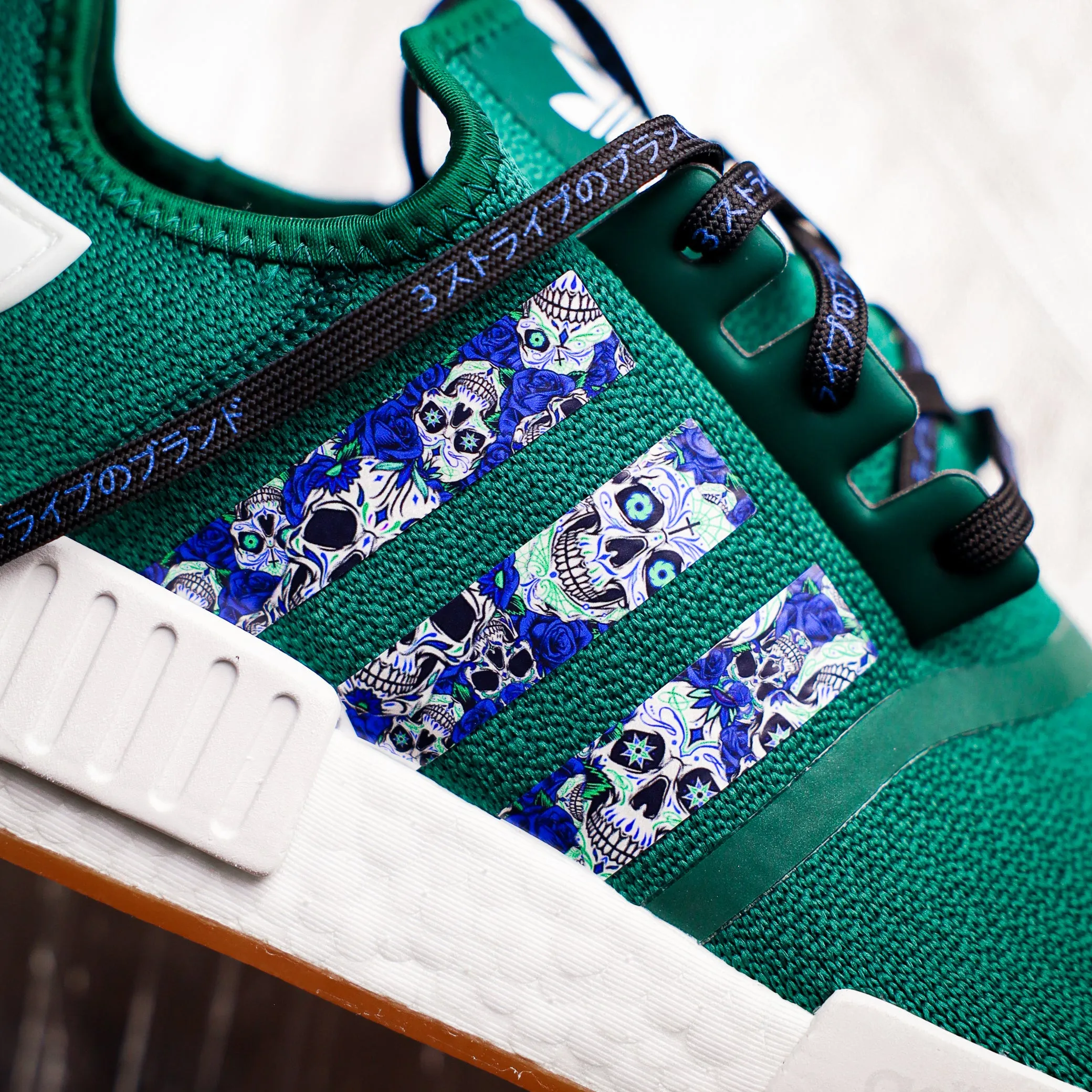 Adidas Samba Og Golf Shoes Blue Day of the Dead Stripes for Ultra Boost