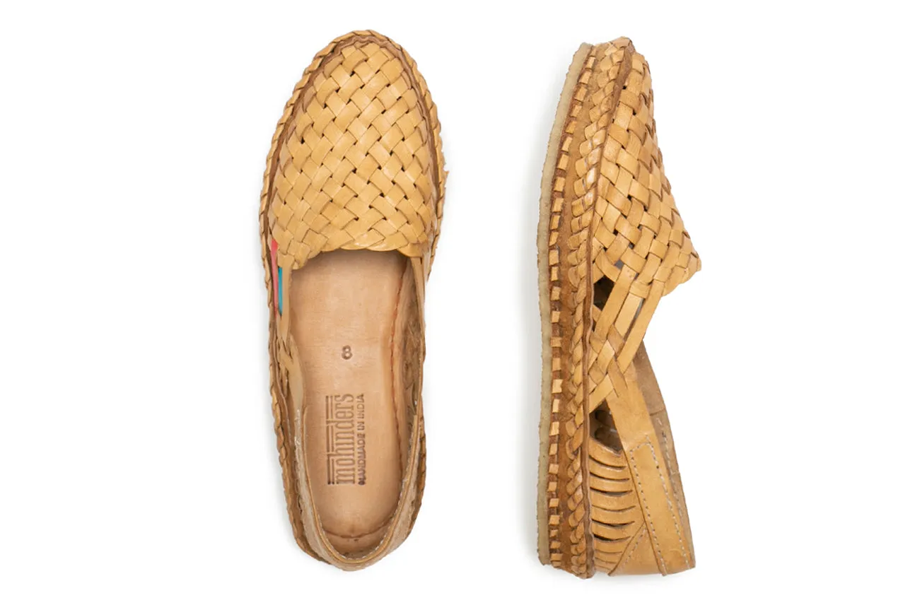 Ballet Flats That Look Like Ballet Shoes Woven Flat in Honey   Stripes
