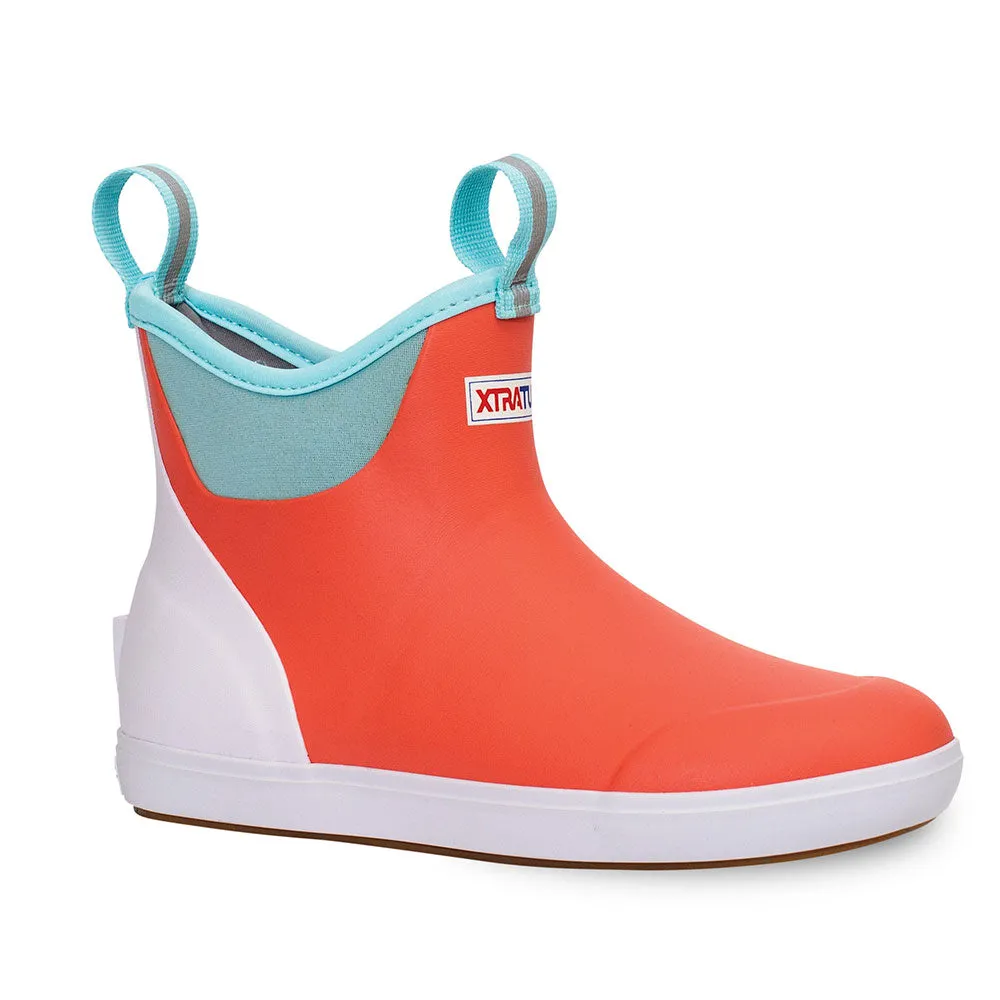 XTRATUF Women's ADB ECO Ankle Deck Boots- Coral Pegasus Gore-tex Road Running Shoes