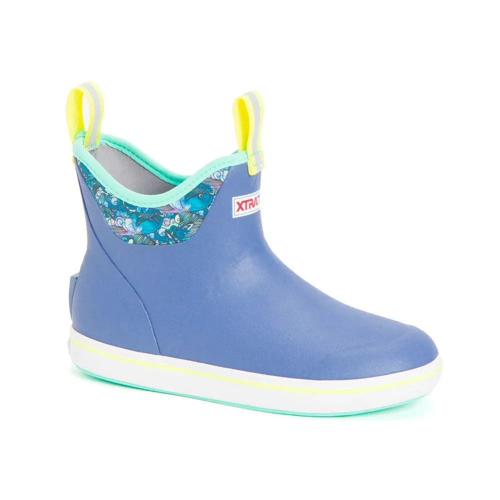 Amazon Golf Shoes XTRATUF Women's FisheWear Ankle Deck Boots- Purple / Totally Tarpon