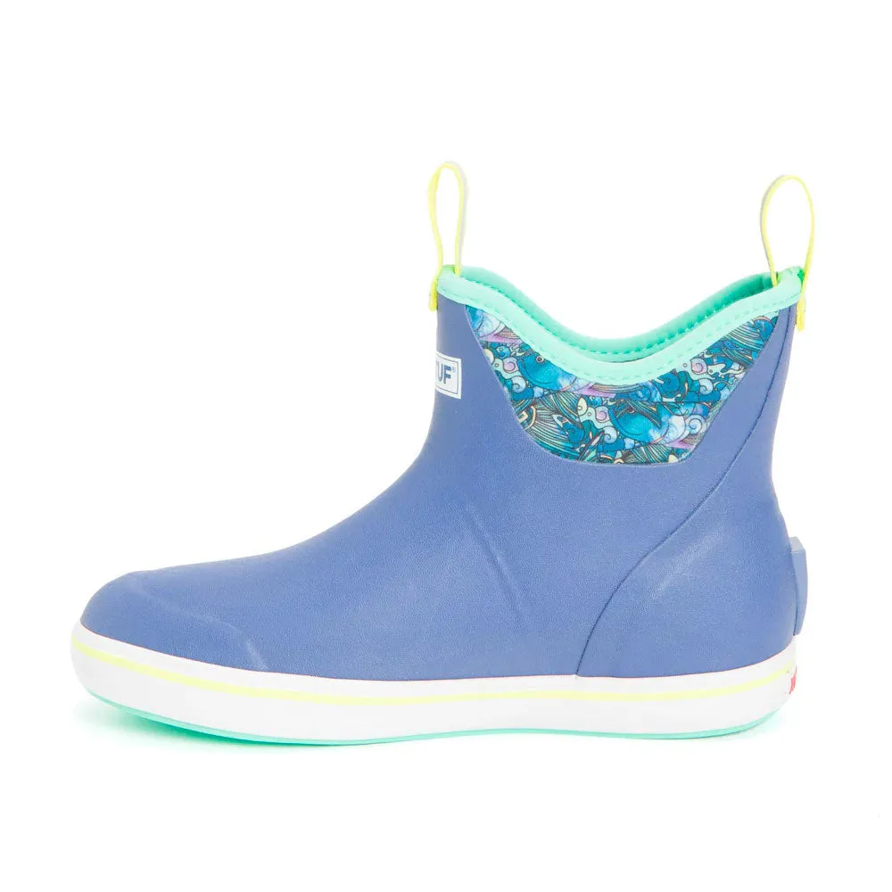 XTRATUF Women's FisheWear Ankle Deck Boots- Purple / Totally Tarpon Moab Speed Low Waterproof Hiking Shoes