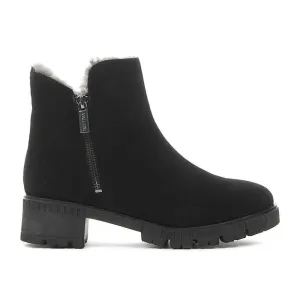 Valdini Women's Ivory Waterproof Black Suede Targhee Exp Mid Waterproof