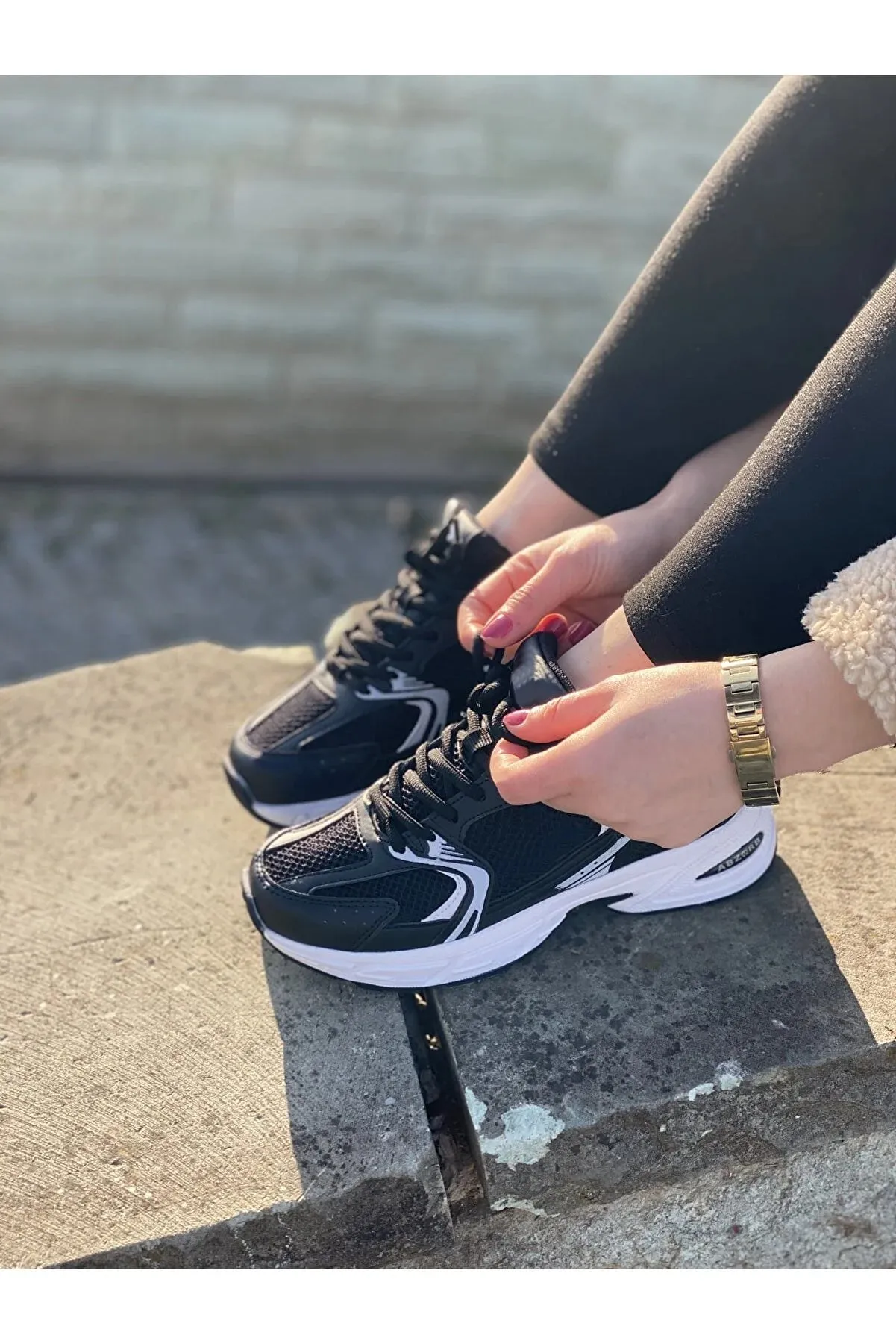 Simonon Sneakers aleynashoes Women's Black Sports Shoes